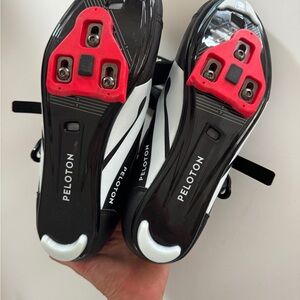 Peloton Black, White & Red Road Cycling Shoes